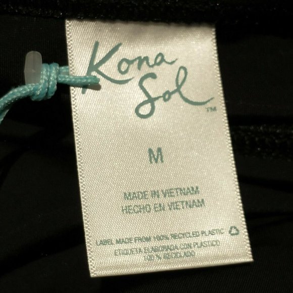 Kona Sol Women's Swim Skirtini Black Size M (8-10) - Picture 3 of 5